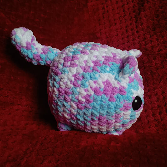 White Blue and Purple Loaf Cat