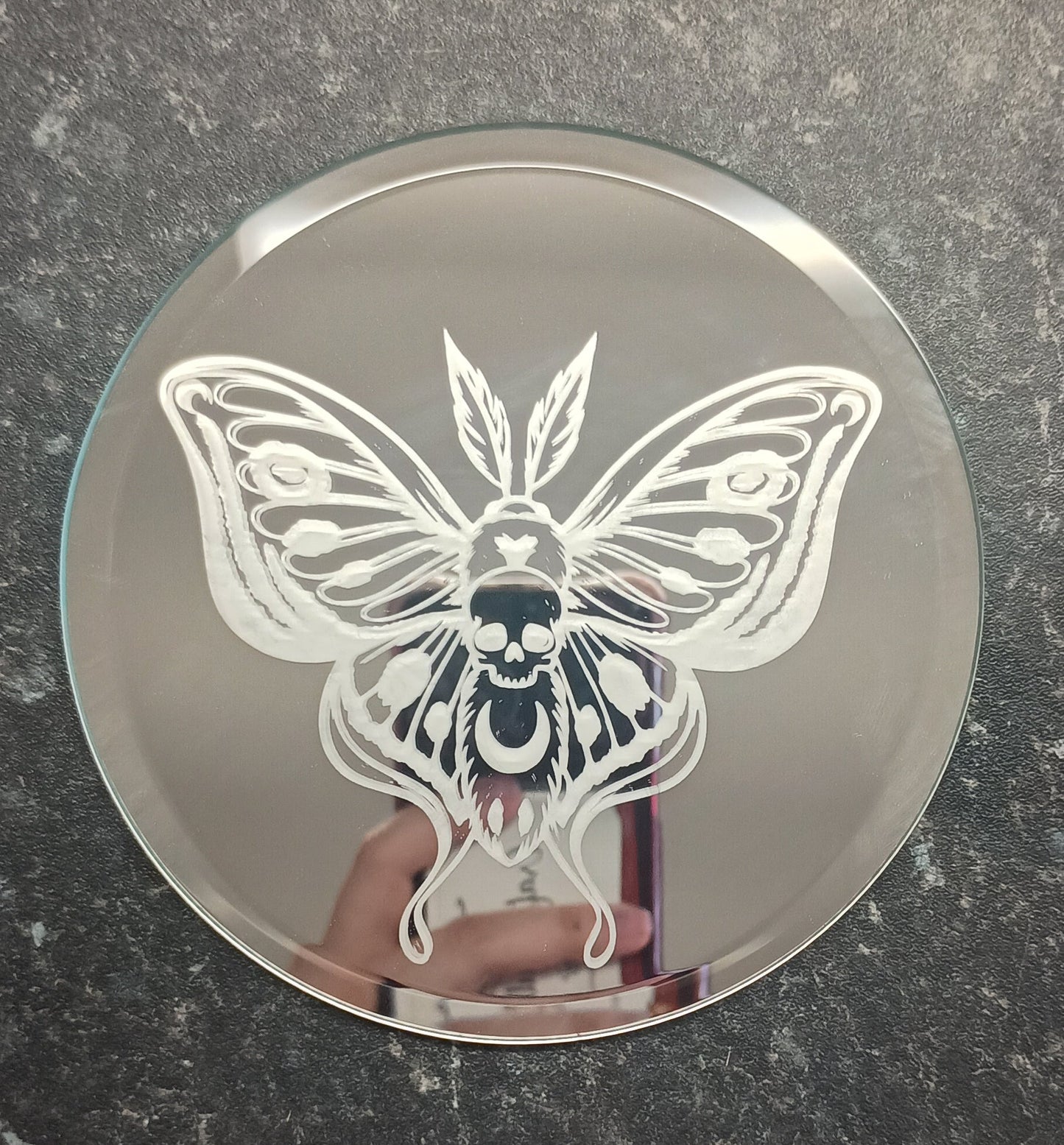 Etched Moth Mirror