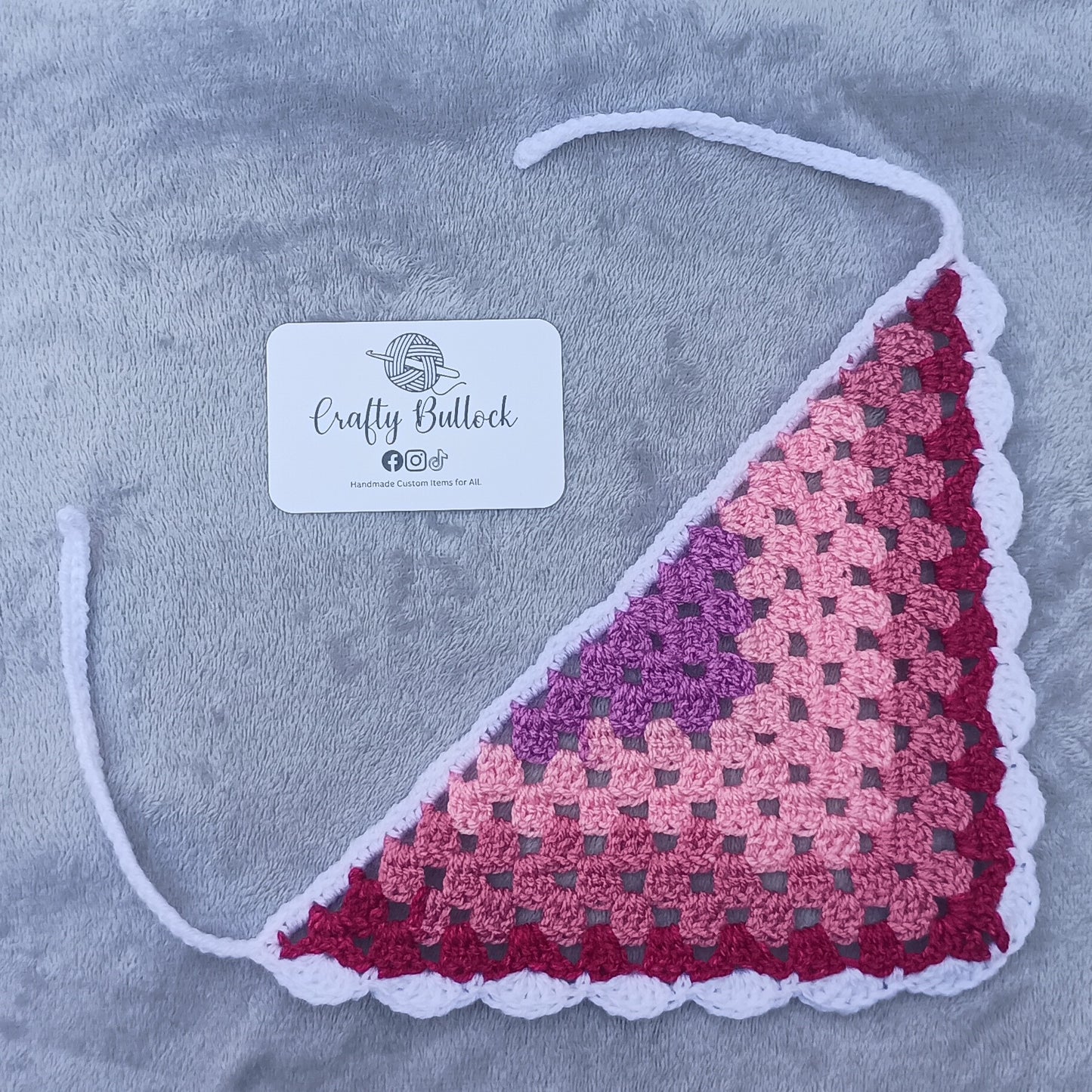 S - Pink purple and red bandana