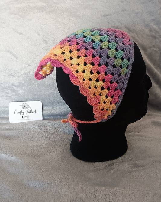 L - Ombre Pastel rainbow bandana