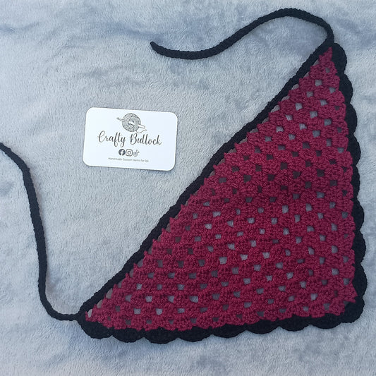 M - Burgundy and black bandana