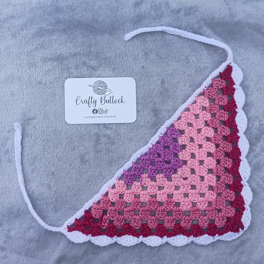 S - Pink purple and red bandana