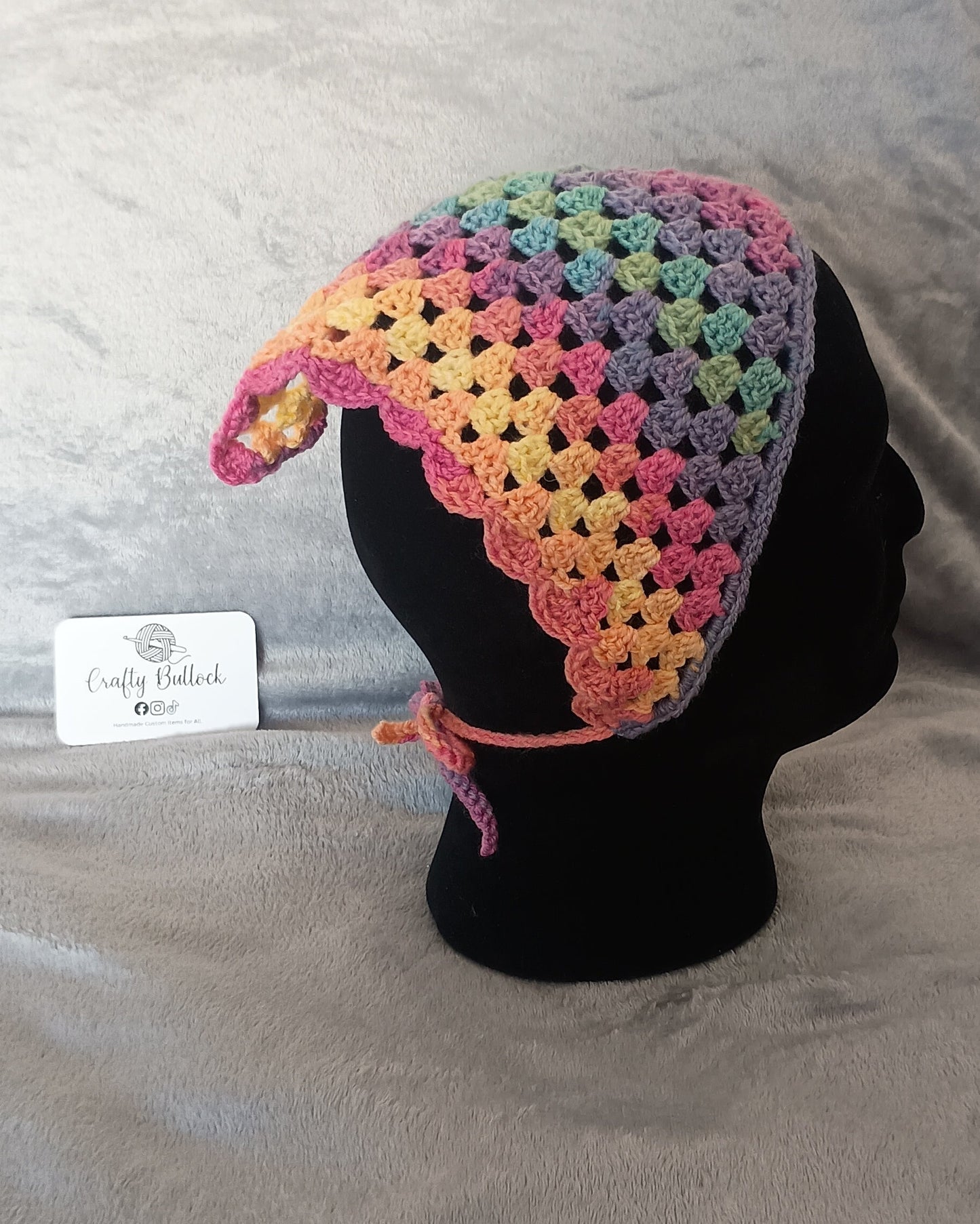 L - Ombre Pastel rainbow bandana