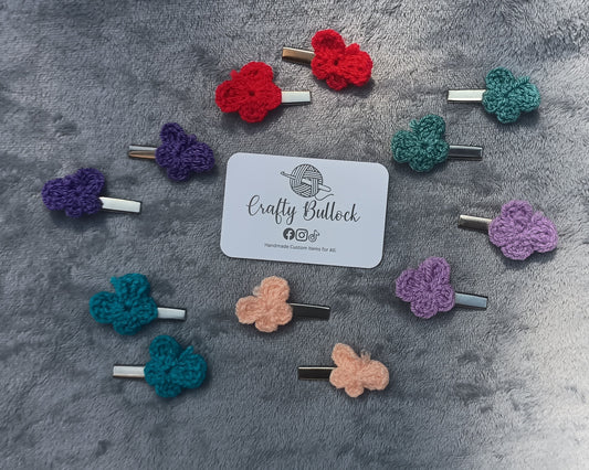 Colourful butterfly clips