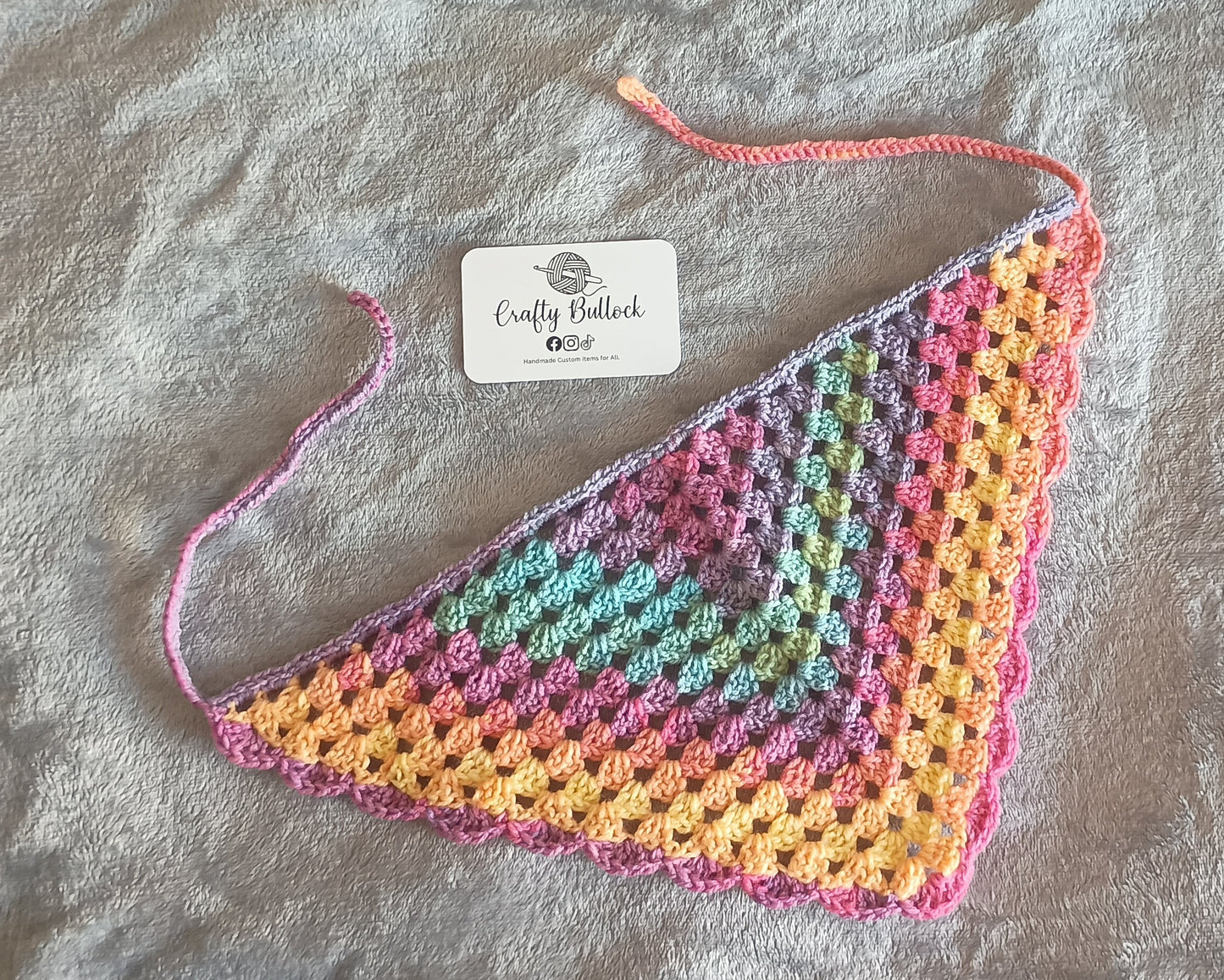 L - Ombre Pastel rainbow bandana